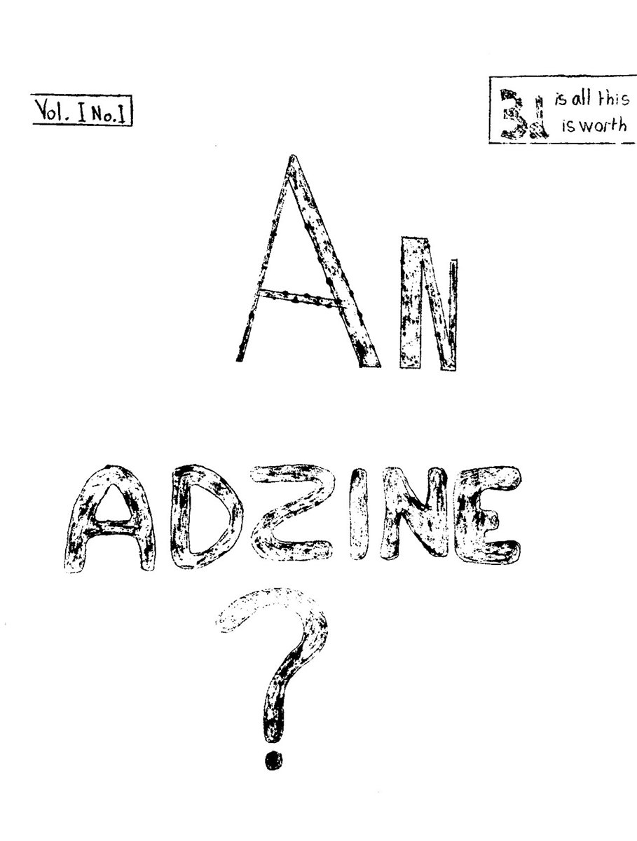 An Adzine #1 comic cover
