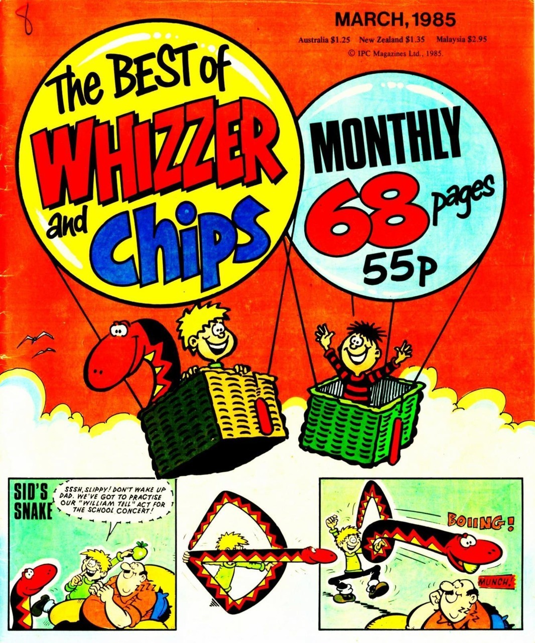 Best of Whizzer & Chips March 1985 comic cover