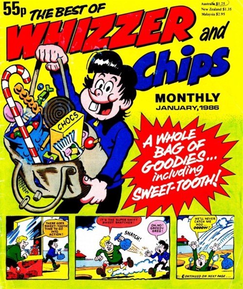 Best of Whizzer & Chips January 1986 comic cover