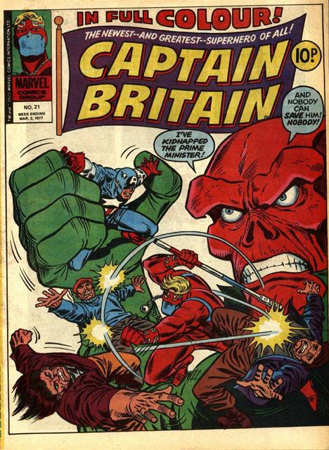 Captain Britain #21 comic cover