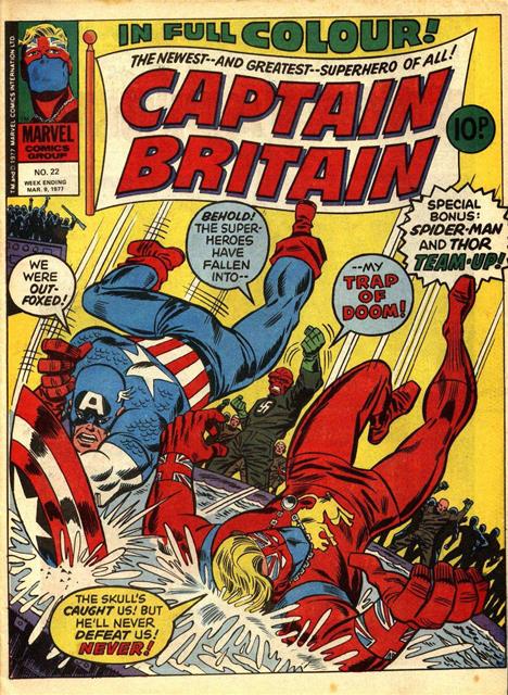 Captain Britain #22 comic cover