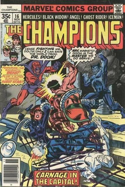 Champions #16 comic cover