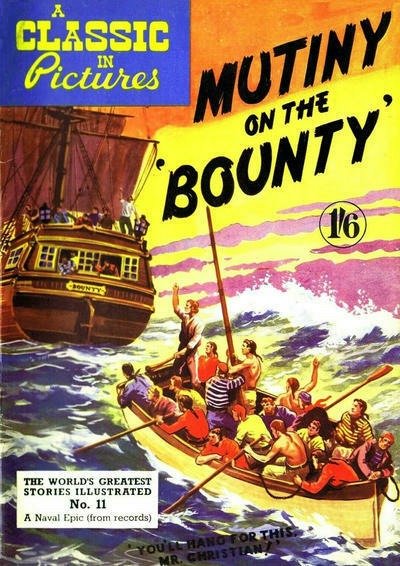A Classic in Picture #11 Mutiny on the Bounty comic cover