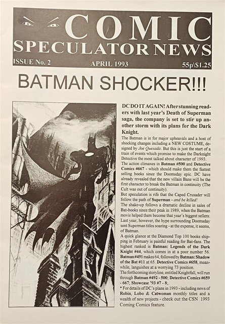 Comics Speculator #2 comic cover