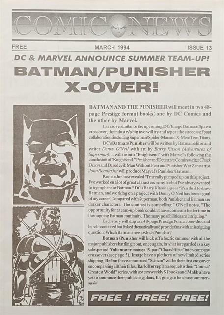 Comics (Speculator) News #13 comic cover
