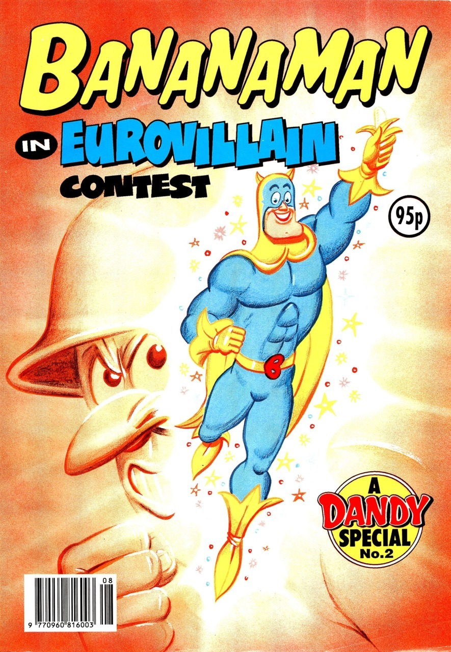 Bananaman in Eurovillain Contest Dandy special comic cover
