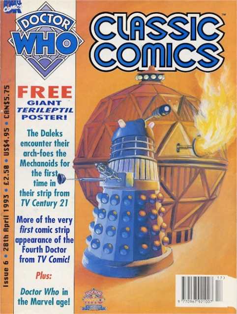 Doctor Who Clasic Comic #6 - 28 April 1993 comic cover
