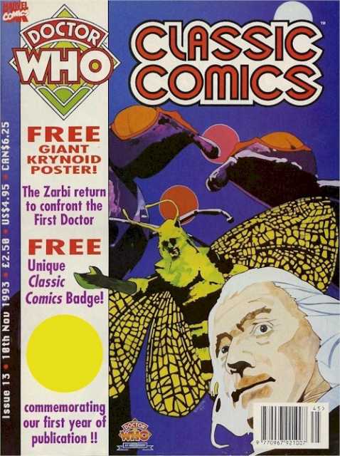 Doctor Who Clasic Comic #13 - 10 November 1993 comic cover