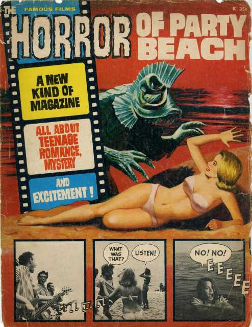 Famous Films Horror of Party Beach magazine #1 comic cover