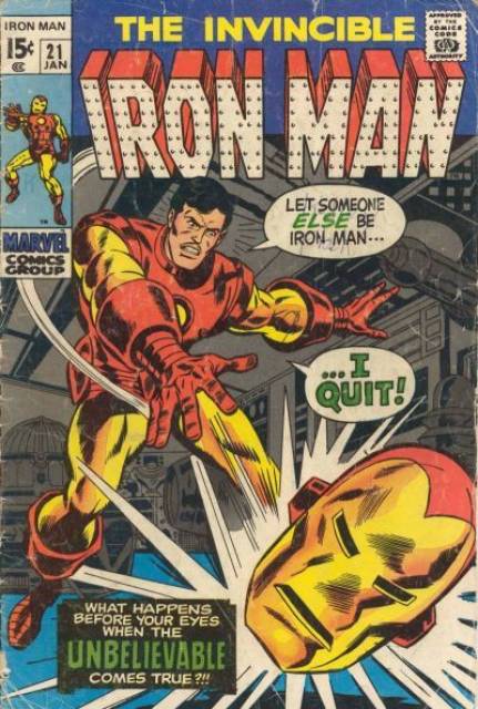 Iron Man Vol 1 #21 comic cover