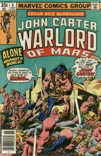 John Carter Warlord of Mars #6 comic cover