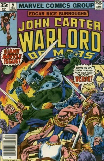 John Carter Warlord of Mars #9 comic cover