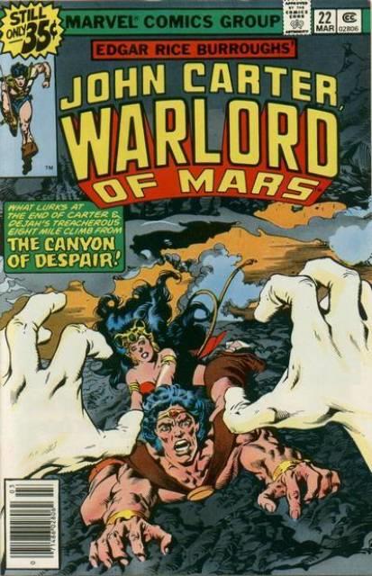 John Carter Warlord of Mars #22 comic cover