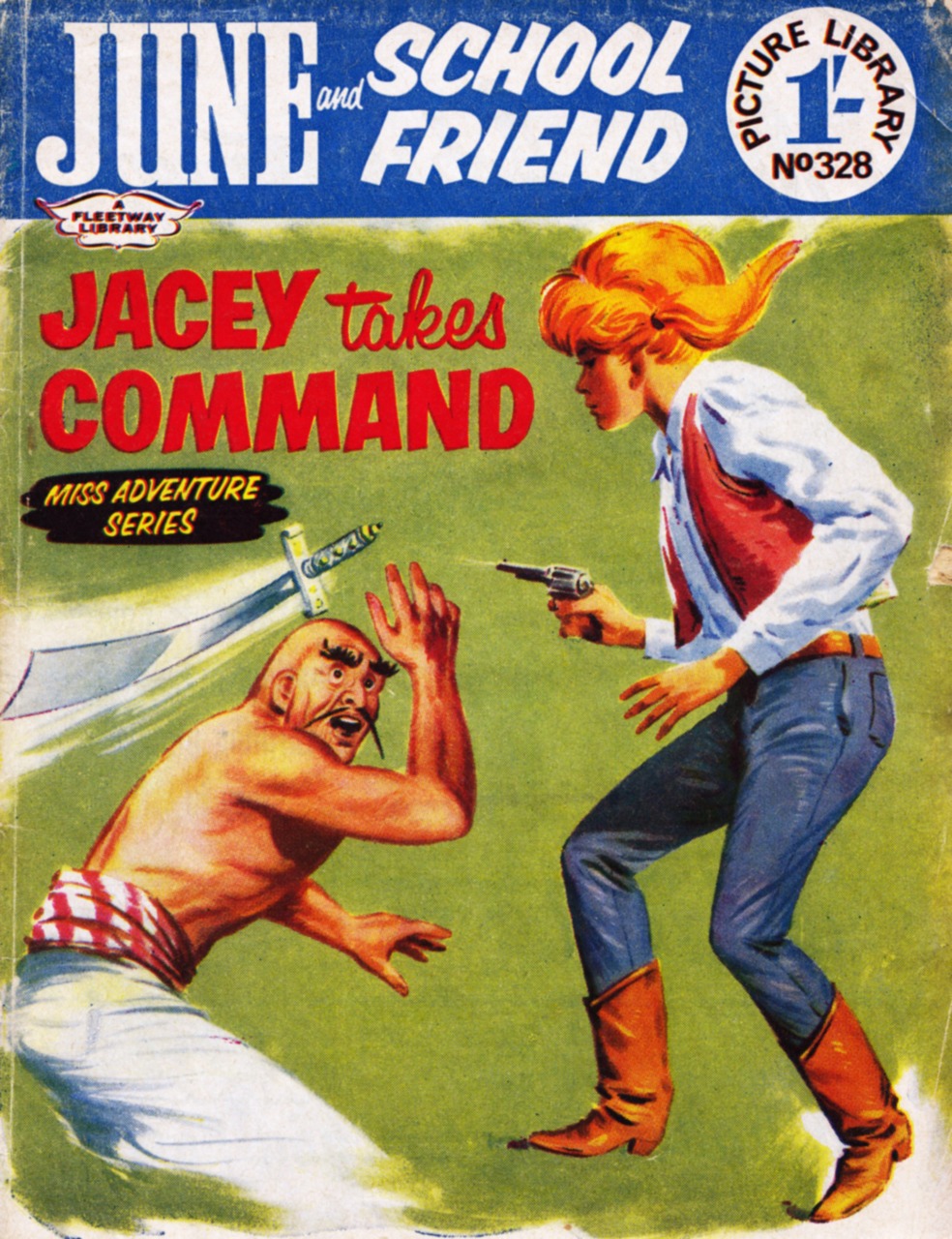 June and School Friend Picture Library #328 comic cover