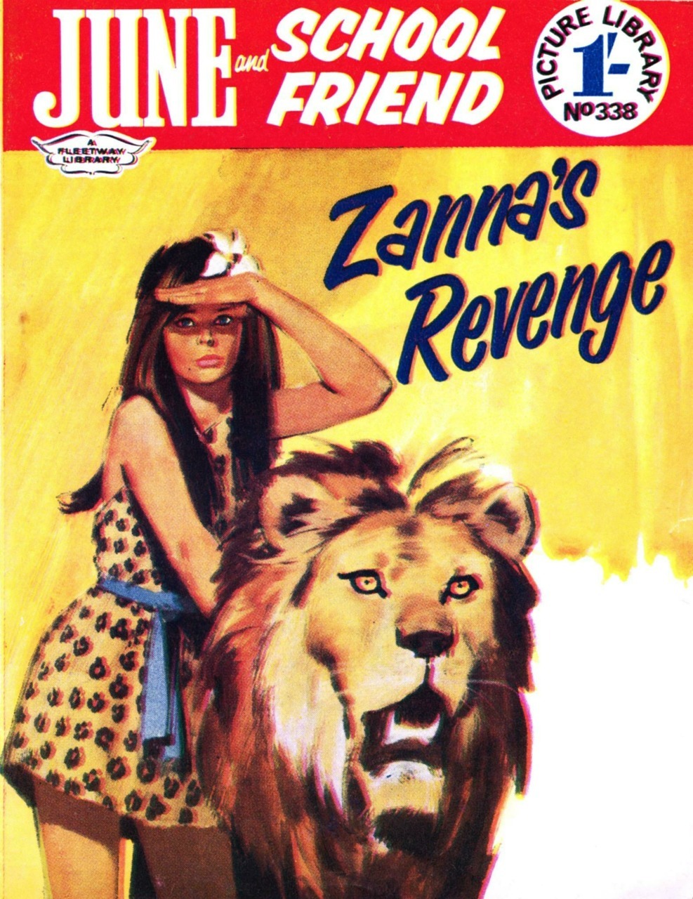 June and School Friend Picture Library #338 comic cover