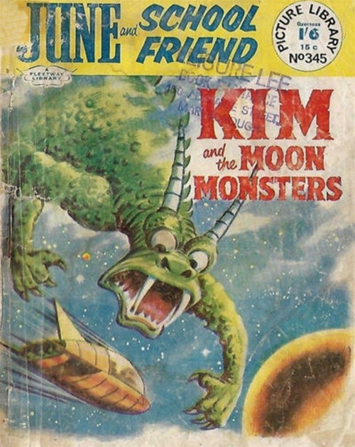 June and School Friend Picture Library #345 comic cover