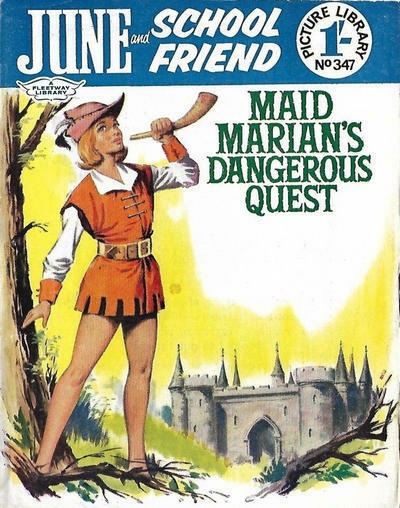 June and School Friend Picture Library #347 comic cover