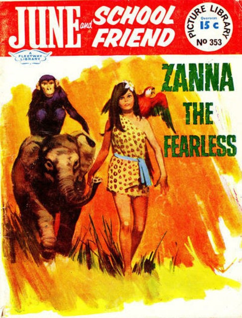 June and School Friend Picture Library #353 comic cover