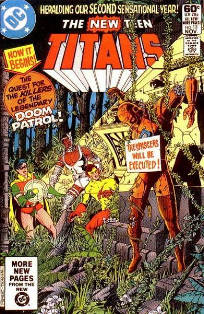 New Teen Titans #13 comic cover