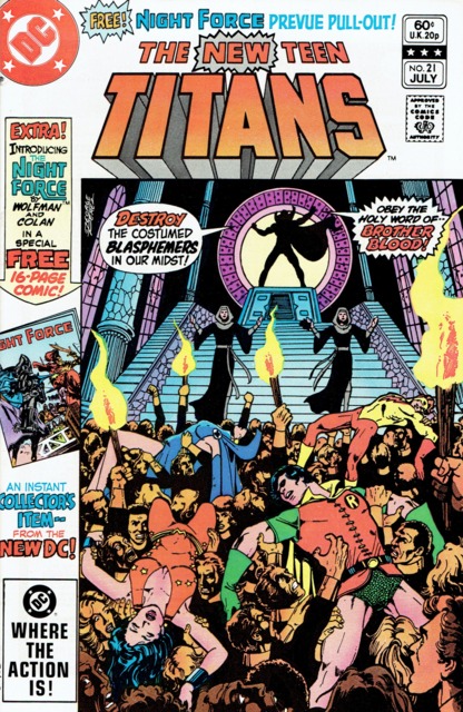 New Teen Titans #21 comic cover