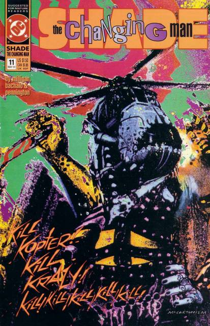 Shade The Changing Man V2 #11 comic cover