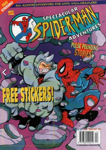 Spectacular Spider Man Adventure #14 with free gift comic cover