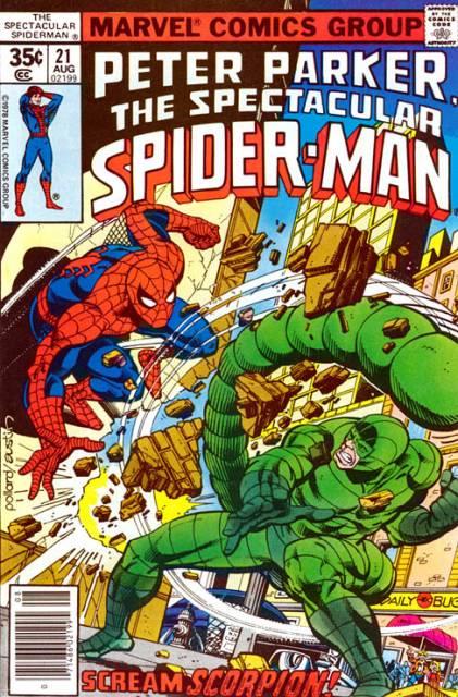 Spectacular Spider-Man #21 comic cover