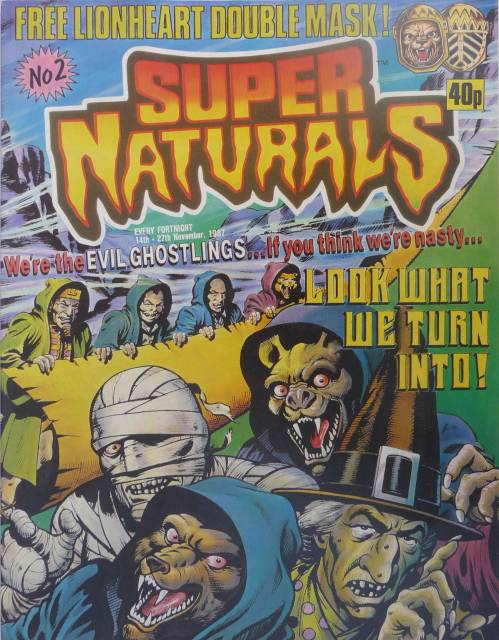 Super Naturals ##2 - 31 October 1987 with free gift comic cover