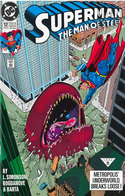 Superman Man of Steel #12 comic cover