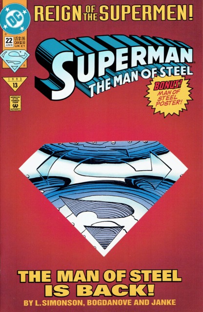 Superman Man of Steel #22 comic cover