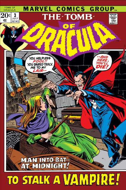 Tomb of Dracula #3 comic cover