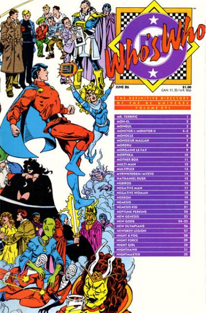 Who's Who DC Definative Directory #16 comic cover
