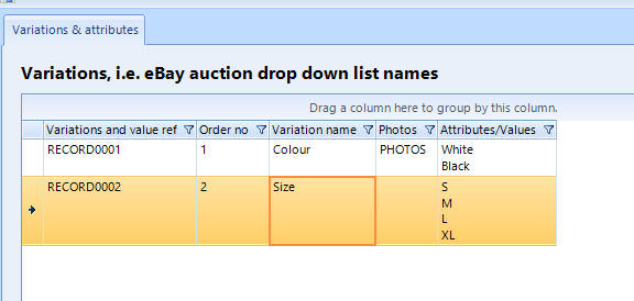 Jumble Saler img160 - Adding variation items