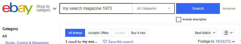 Ebay search bar