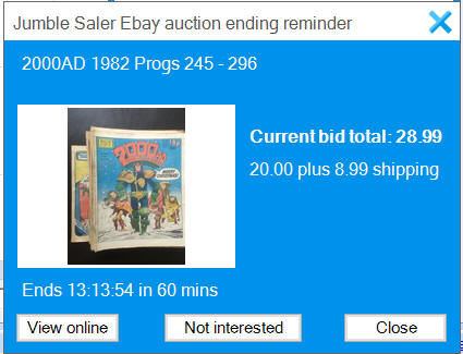 Jumble Saler img E - Jumble Saler eBay search system - eBay watch list