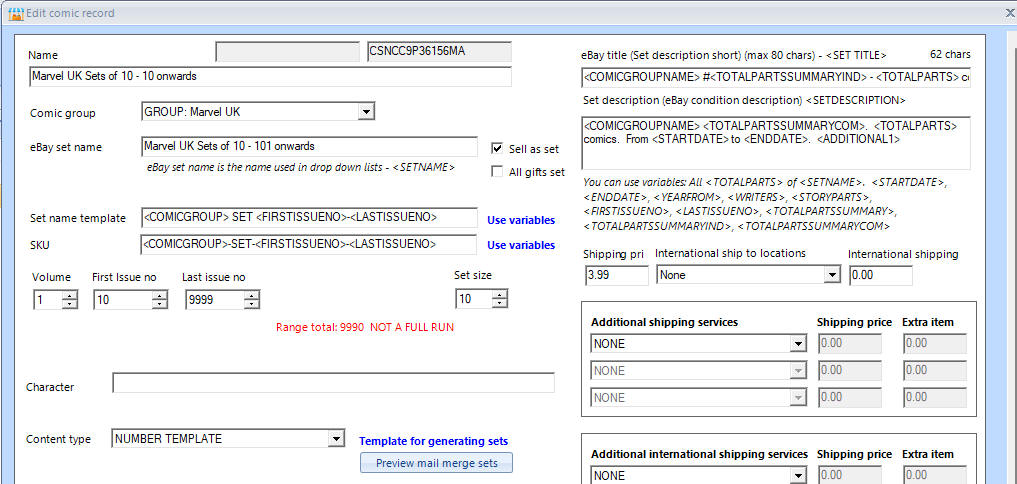 Jumble Saler img F - Product sets list screen